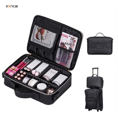 China High Quality Portable Cosmetic Case Carry Case Makeup Box New Products PU Leather Makeup Bag for sale