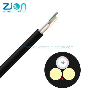 China Non Metallic 80M 1 - 12 Core Single Mode Fiber Optic Cable With Frp Strength Member for sale