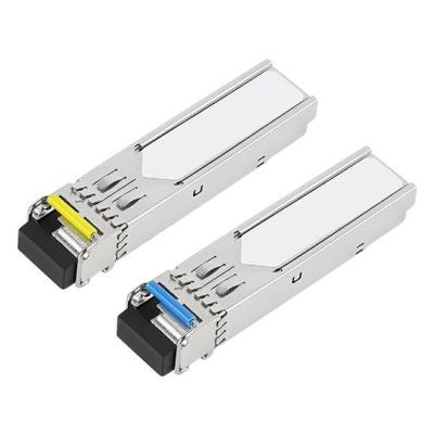 China TX1310 / RX1550nm 1.25 G BIDI SFP 10KM LC SMF Fiber Optic Transceiver for sale