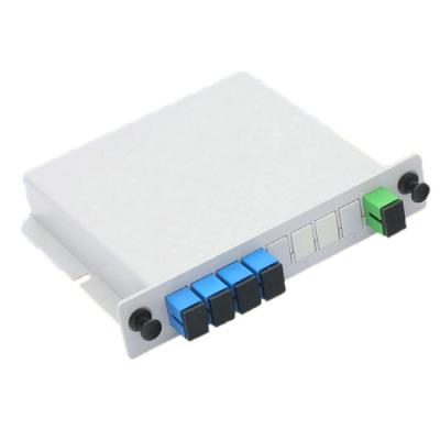 China Fiber Optic Splitter 1×4 LGX Single Mode PLC Fiber Optic Splitter with SC FC Connection(7233207) for sale