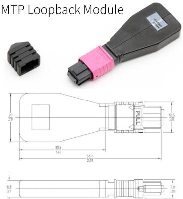 China 12 Fibers MTP OM4 Fiber Optic Loopback Module /Cable for sale