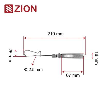 China ZCSSC-04 FTTH Stainless Steel Flat Cable Drop Clamp | High-Quality Wire Clamp for Fiber Optic Networks for sale