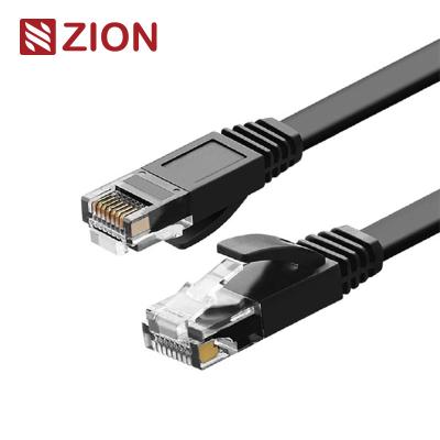 China Cordón de remiendo PLANO de Zion Communication CAT6 UTP RJ45 Lan Cable Plug Connector para el mac, ordenador, PC, router, módem en venta