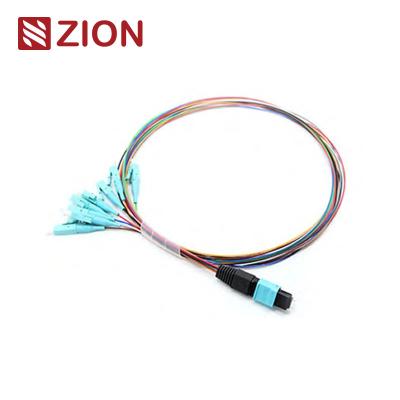 China 8 Fibers MTP to LC 8F MTP(male) -LC Fan-out 0.9mm 30-35cm Patch cable for sale