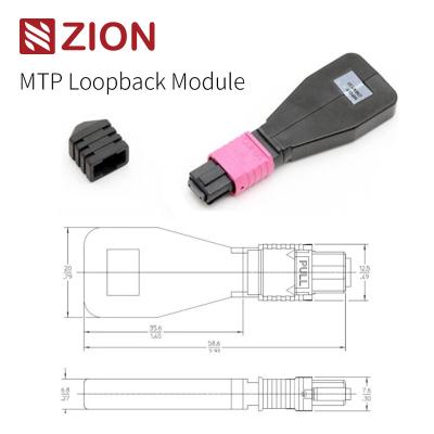 Cina Modulo / cavo di loopback in fibra ottica MTP OM4 a 12 fibre in vendita