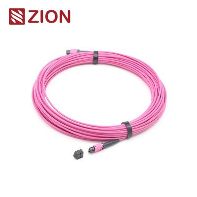 China 12 Fibers MTP Female To MTP Female OM4 3.0mm LSZH MTP Patch Cord Custom Meters for sale