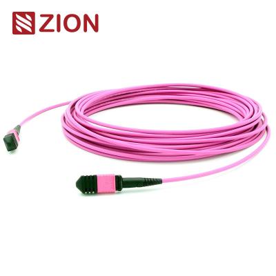 Κίνα 12 Fibers MPO Female To MPO Female OM4 3,0mm LSZH MPO Patch Cord Custom Meters προς πώληση