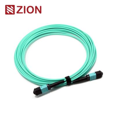 Κίνα 12 Fibers MPO Female To MPO Female OM3 3,0mm LSZH MPO Patch Cord Custom Meters προς πώληση