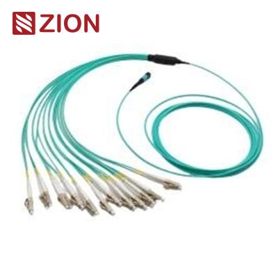 Κίνα 8 Fibers MPO TO LC OM3 Optic Fiber MPO-LC 2,0mm Ευθεία καλώδια καλωδίωσης προς πώληση