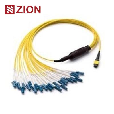 Κίνα 24 Fibers MPO to LC Μονότροπα καλώδια οπτικών ινών MPO-LC 2,0 mm ευθεία καλωδίωσης προς πώληση