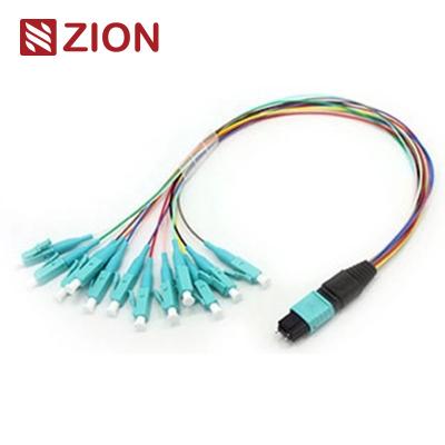 Κίνα 12 Fibers MPO to LC 12F MPO(αρσενικό) -LC Fan-out 0,9mm 30-35cm Patch καλώδιο προς πώληση