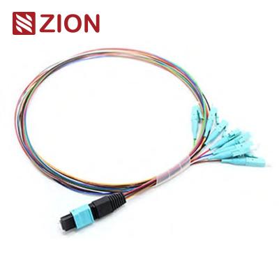 China 8 fibras MPO a LC 8F MPO (macho) -LC Fan-out 0.9mm 30-35cm Patch cable en venta