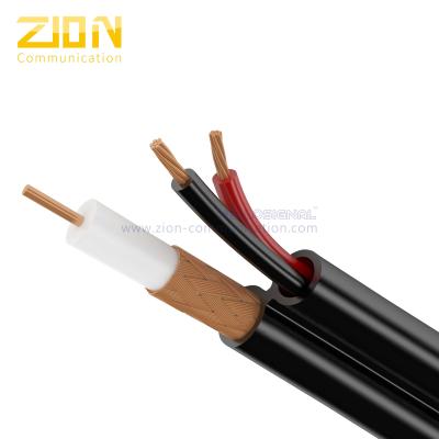 China Cable coaxial RG59 B/U 0.58m m del CCTV A.C. con 2 la chaqueta del poder UV-PE del × 0.75mm2 CCA en venta