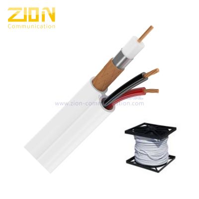 China 18 AWG BC 95% vlecht RG6U V.CHR. pvc 75 Ohm Coaxiale Kabel, Siamese Kabel van CMR voor Ethernet Te koop