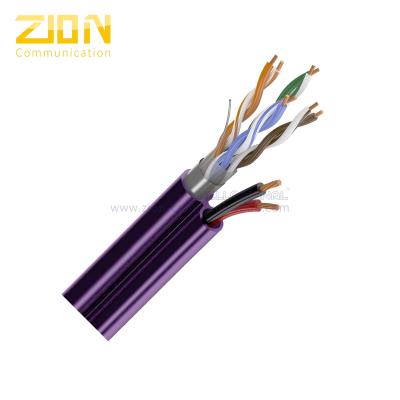 China Chaqueta del AWG LSZH de UTP CAT5E 24 del cable de la red con el cable de alimentación de DC para la cámara IP en venta