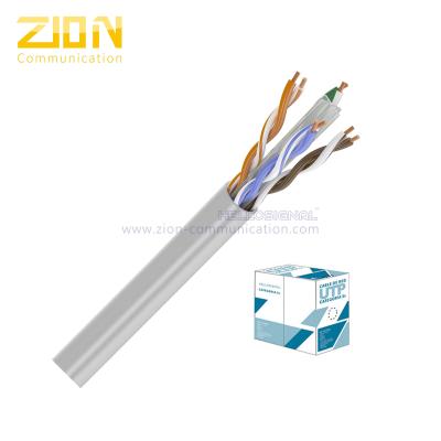 Chine U / Câble de réseau d'UTP CAT6, 4 paires de CCA de câble Ethernet du conducteur Cat6 à vendre