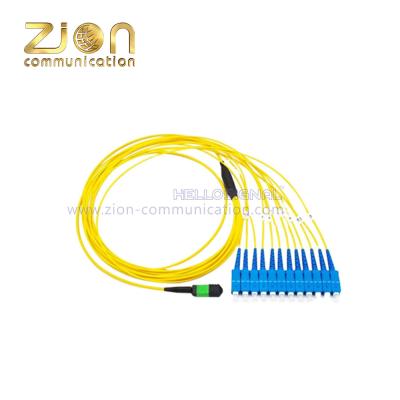 China G652D Fiber Unit LSZH Jacket  MPO Patch Cord MPO To ST SC LC for sale