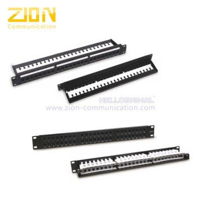 China Patch Panel de 19 polegadas, 48 ​​portas em branco 1U Rackmount, acessórios para data center, fabricante da China - Zion Communiation à venda