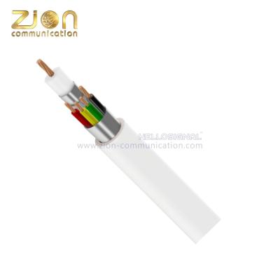 China Cabo coaxial Mini Coax do CCTV do PVC MENA + (2 X0.5 + 2 x 0,22) cobre encalhado à venda