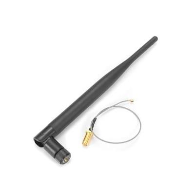 China 2.4G 5dBi Copper Dipole Antenna With RP-SMA Male Connector Wifi Antenna 195mm for sale