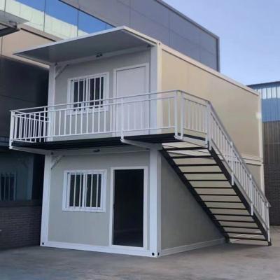 China Galvanized Steel Structure Two Story 20ft Prefab House White Or Customized Color for sale