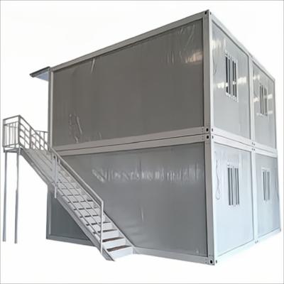 China Portable 2 Story Modern House Bed 2 Room 20ft Prefab Container Houses for Office Building for sale