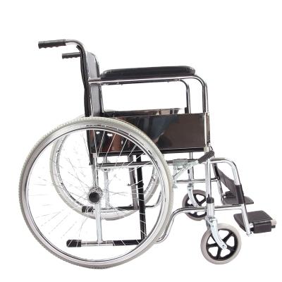 China Chromed Wheelchair Basic Eco - Friendly And Durable Economy 809 Foldable Wheelchairs for sale