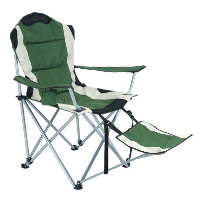 China Modern Folding Folding Beach Chair Recliner Lounger with Footrest for Outdoor Camping Fishing for sale