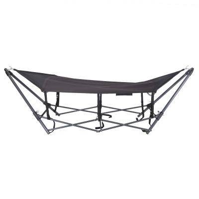 China Traditional anti-rollover hammock foldable camping chair includes removable sunshade side pocket with cup holder for sale