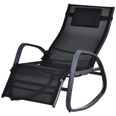 China Outdoor Supergroup Rocking Chairs Patio Metal Rocker Chair Weightlessness Chair Recliner Foldable for sale