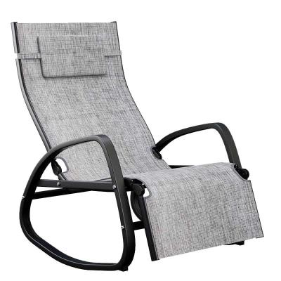 China Foldable Modern Patio Chair Glider Chair Large Lazy Swing Rocking Chair Indoor And Outdoor for sale