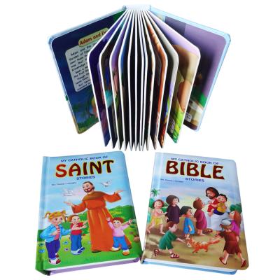 China paper & Vivid And Colorful Hardboard Story Bible Kids Cardboard Books For Kindergarten Children for sale