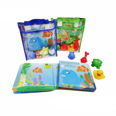 China Educational Funny Bath Play and Study Book with Toy Set, PEVA Bath Book, Waterproof Toys for Kids Bath for sale