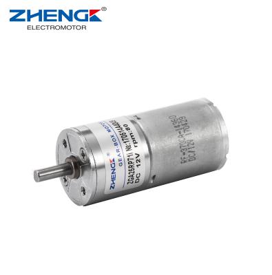 China ZGA25RP DC 12V 24V 4mm Shaft Diameter Dustproof Cylinder Shape Electric DC Gear Motor 3RPM-1000RPM for sale