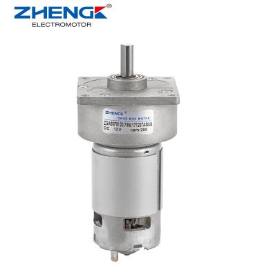 China ZHENGKE Dustproof ZGA60FM - G 60mm Diameter 12v 24v 36v Brush DC PMDC Gear Motor for sale