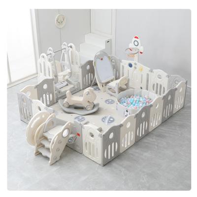 China Easy Assembly Children Kids Play Plastic Yard Baby Playpen Indoor Safety Gate Fences Playpens for sale