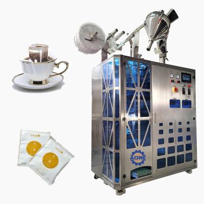 China Instant Food Vending Ear Drip Brew Coffee Powder Granule Filter Sachet Ultrasonic Hanging Filling Packing Machine for sale