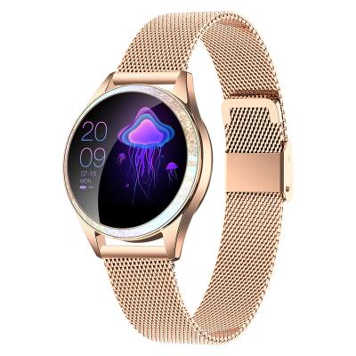 China Multi Leather Strap Smartwatch KW20 IP68 Lady Girl Women Female Sport Fashion Wristband Stainless Steel Smartwatch Touch Screen KW20 Time BP for sale