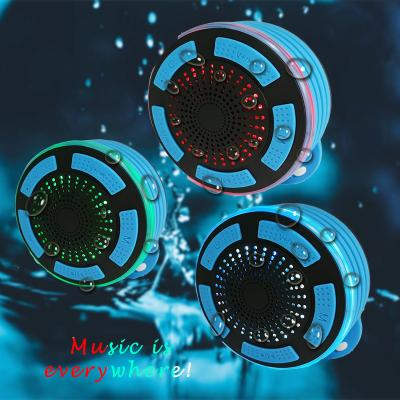 China Phone Function Colors LED TWS Portable Lightweight IPX 7 Waterproof Shower Hands Suction Free Calling Cup With FM Radio Speakers F013s for sale