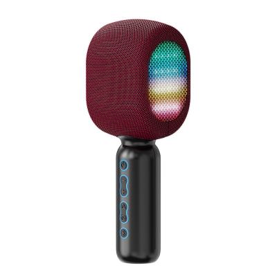 China Portable High Fidelity Singing Karaoke KTV Amplifying Stereo LED 2022 Stereo LED Wireless Microphone JY57 TWS Party High Fidelity Playing 1 Key Voice Change JY57 for sale