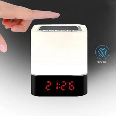 China Mini Phone Function Smartphone LED Lamp Wireless Portable FM Radio Speakers With Clock Alarm Touch Colorful Light Smart Children for sale