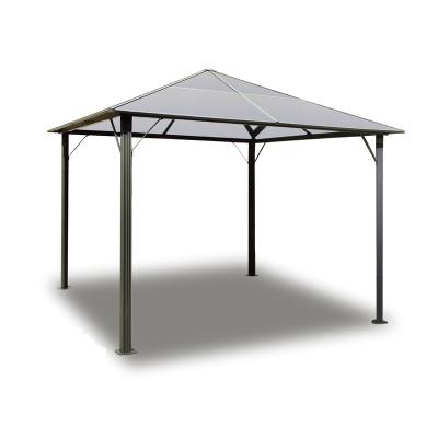 China 3x3M Aluminum Outdoor Garden Gazebo Hard Top Gazebo Anti-UV Roof Pavilion PCB Board for sale