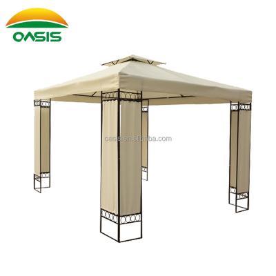 China Water Proof 3X3 Water Proof Fabric Metal Patio Gazebo With Resistant Screen for sale