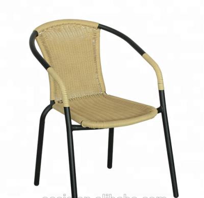 China Outdoor Lightweight Garden Rattan Wicker Stacking Chair for sale