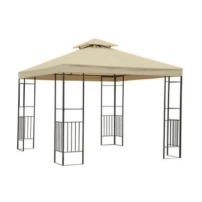 China Easy Assemble Steel Gazebo Sunjoy Brown Rectangle Metal Screened Gazebo Semi - 12x10ft zu verkaufen