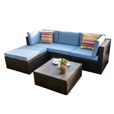 China Modern Wicker / Rattan 6 - Person Seating Group With Cushions for sale