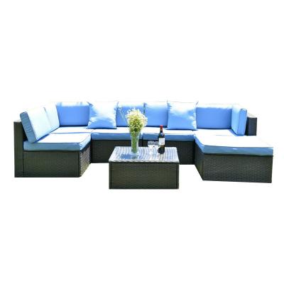 China Outdoor Furniture Comfortable Luxury Rattan Garden Sofa L Shape zu verkaufen