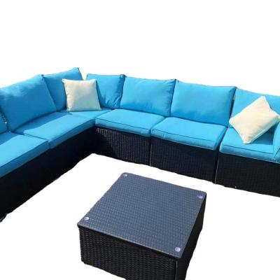 China Outdoor Furniture Comfortable Luxury Rattan Garden Sofa L Shape for sale