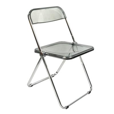 China Hot Selling Castelli Furniture Foldable Folding Chair Transparent Office Dining Room Foldable Chairs for sale