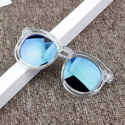 China Fashion Cute Round Sun Glasses Kids Sunglasses Reflect Baby Cartoon Anti-glare Cute Red-Pink Sun Glasses For Boys Girls for sale